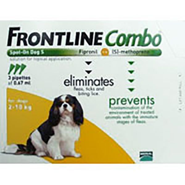 Picture of Frontline Combo Spot-On Dog - 2-10kg - Small Dog - 3 pack