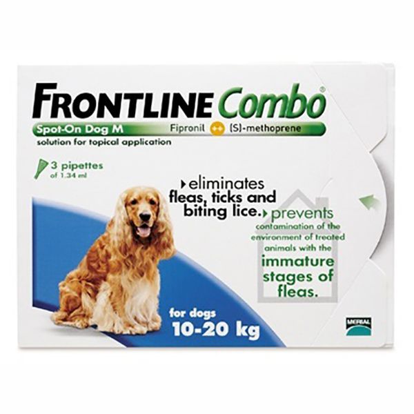 Picture of Frontline Combo Spot-On Dog - 10-20kg - Medium Dog - 3 pack