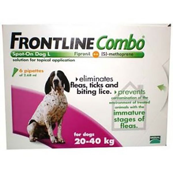 Picture of Frontline Combo Spot-On Dog - 20-40kg - Large Dog - 6 pack