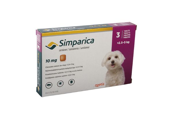 Picture of Simparica - 10mg - 2.5-5kg - 3 pack