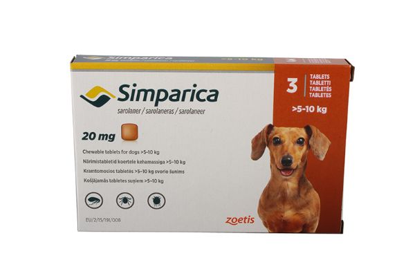 Picture of Simparica - 20mg - 5-10kg - 3 pack