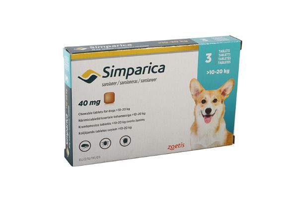 Picture of Simparica - 40mg - 10-20kg - 3 pack