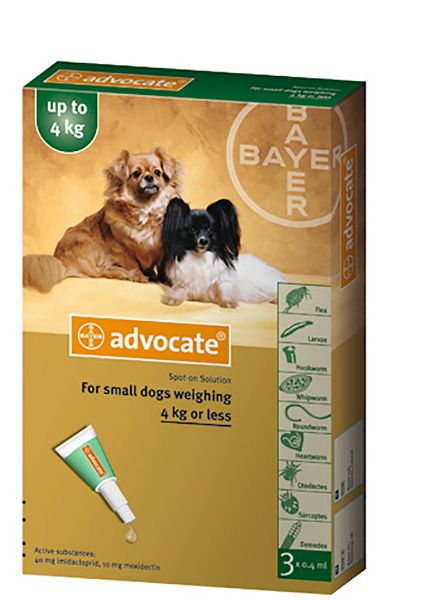 Picture of Advocate Spot-On - <4kg - Small Dog - 21 pack