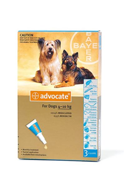 Picture of Advocate Spot-On - 4-10kg - Medium Dog - 21 pack