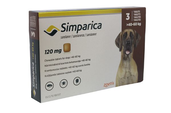 Picture of Simparica - 120mg - 40-60kg - 3 pack