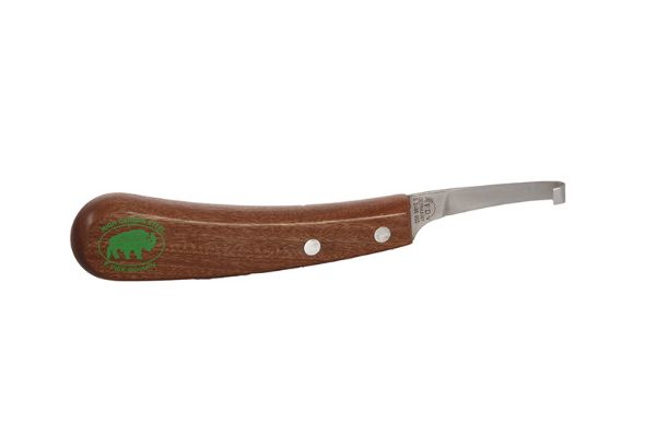 Picture of Bison Hoof Knife Wooden Handle - Left Hand
