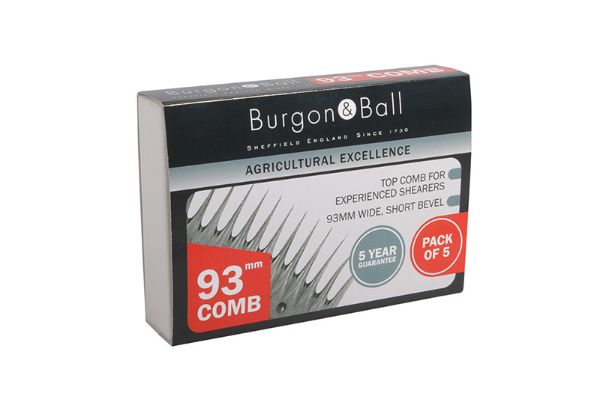 Picture of Burgon & Ball Shearing Combs - 93mm - Pack of 5