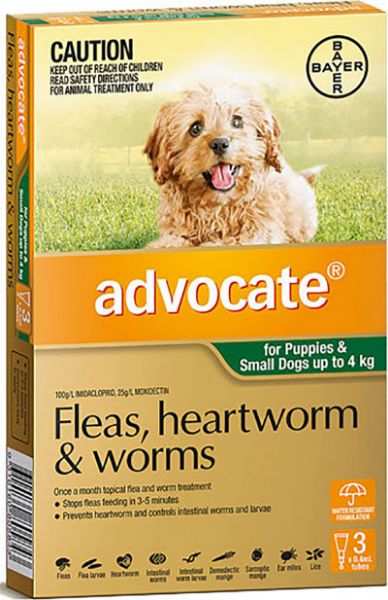 Picture of Advocate Spot-On - < 4kg - Small Dog - 3 pack