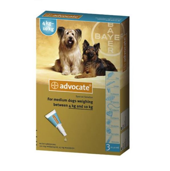 Picture of Advocate Spot-On - 4-10kg - Medium Dog - 3 pack