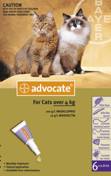 Picture of Advocate Spot-On - 4-8kg - Large Cat - 6 pack