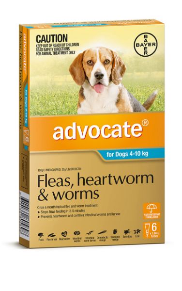 Picture of Advocate Spot-On - 4-10kg - Medium Dog - 6 pack