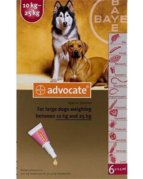 Picture of Advocate Spot-On - 10-25kg - Large Dog - 6 pack