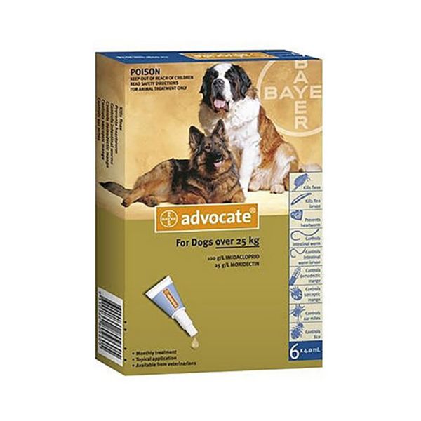 Picture of Advocate Spot-On - >25kg - Xlarge Dog - 6 pack