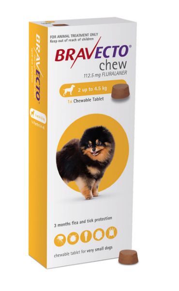 Picture of Bravecto Chewable - 112.5mg - 2 pack
