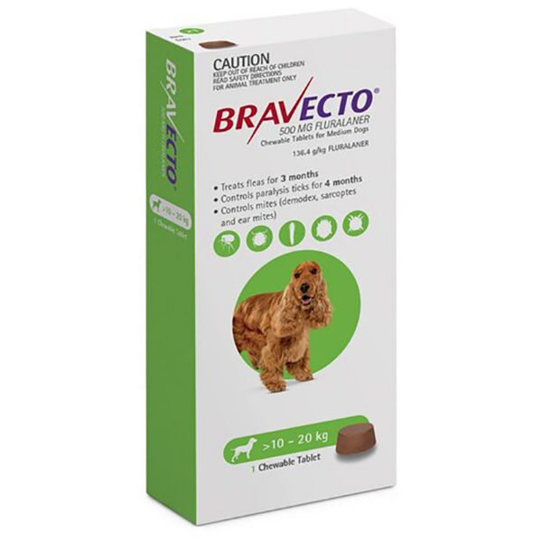 Picture of Bravecto Chewable - 500mg - 2 pack