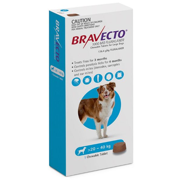 Picture of Bravecto Chewable - 1000mg - 2 pack