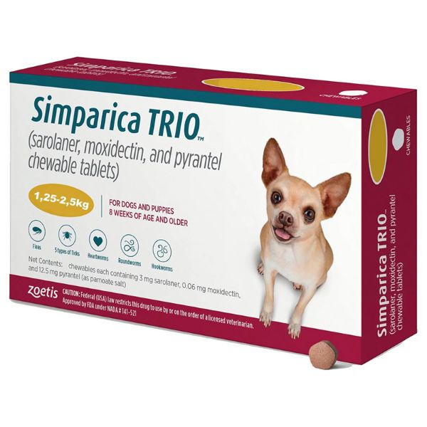 Picture of Simparica Trio - 1.25-2.5kg - 3 pack