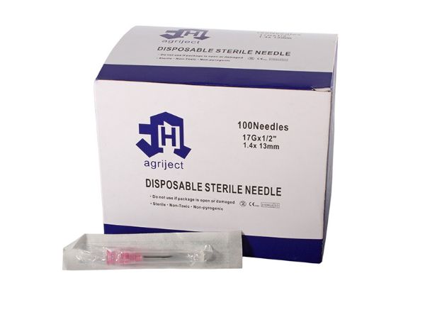 Picture of Agriject Poly Hub Needles - 17g X 1/2"