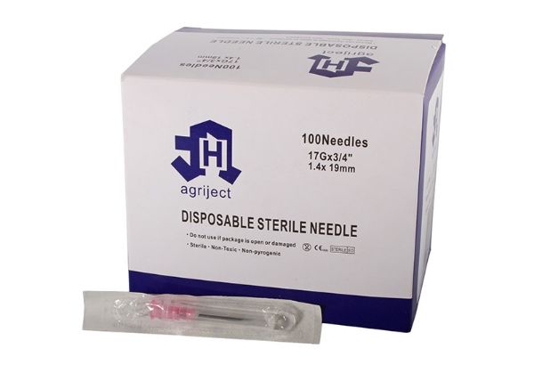 Picture of Agriject Poly Hub Needles - 17g X 3/4"