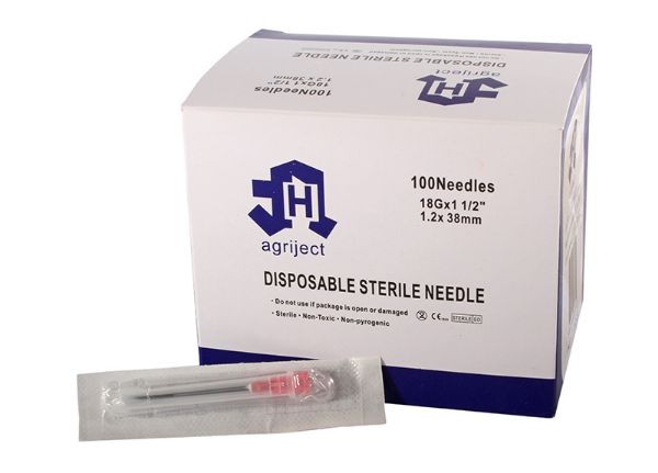 Picture of Agriject Poly Hub Needles - 18g x 1 .5"