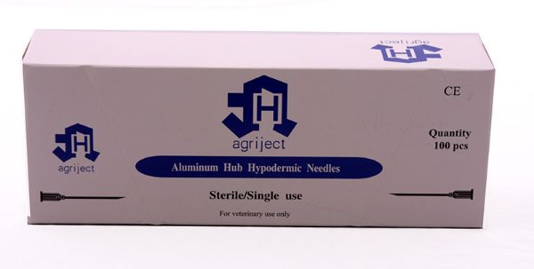 Picture of Agriject   Aluminum Hub Needles - 16g x 3/4"