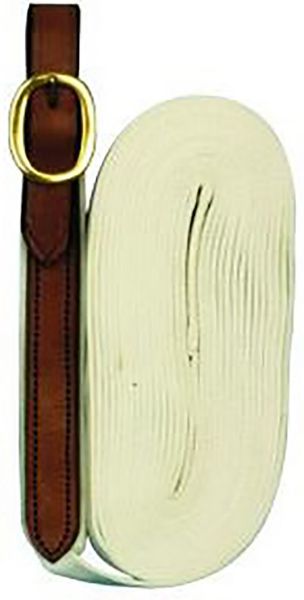 Picture of EquiSential Cotton Buckle End Lead - 24' - White