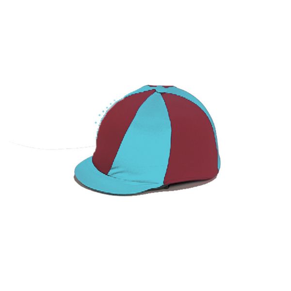 Picture of Quartered Lycra Hat Cover - Turquoise/Purple