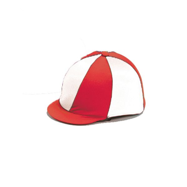 Picture of Quartered Lycra Hat Cover - Red/White