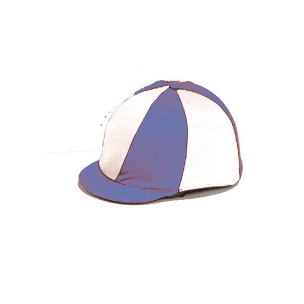 Picture of Quartered Lycra Hat Cover - Royal/White