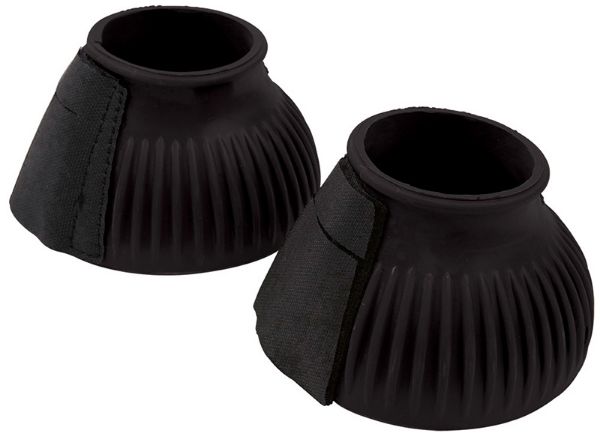 Picture of Ribbed Bell Boots with Touch Tape - Pony - Black
