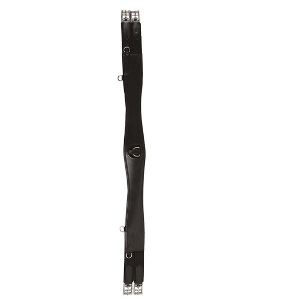 Picture of Waldhausen leather girth with elastic  - 110cm - Black