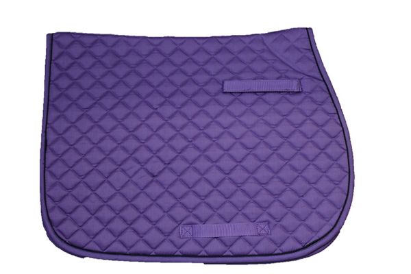 Picture of Cotton Quilted Saddlecloth - Pony - Purple/Navy
