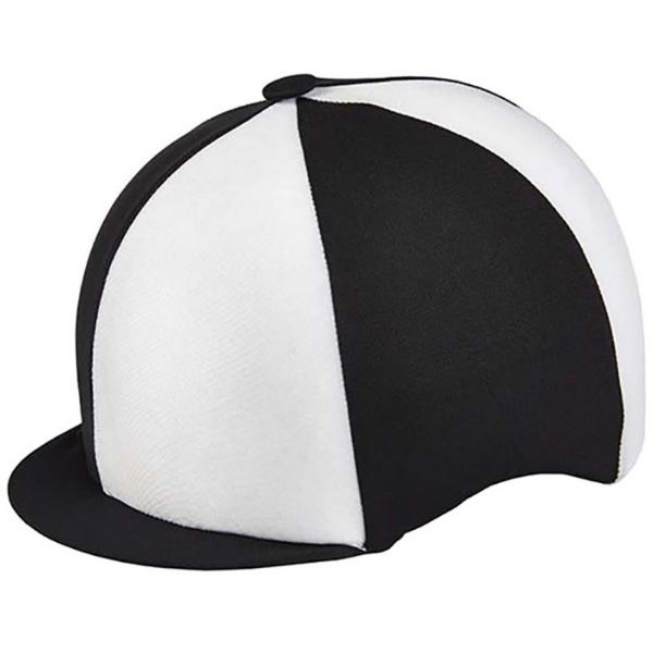 Picture of Quartered Lycra Hat Cover - Black/White