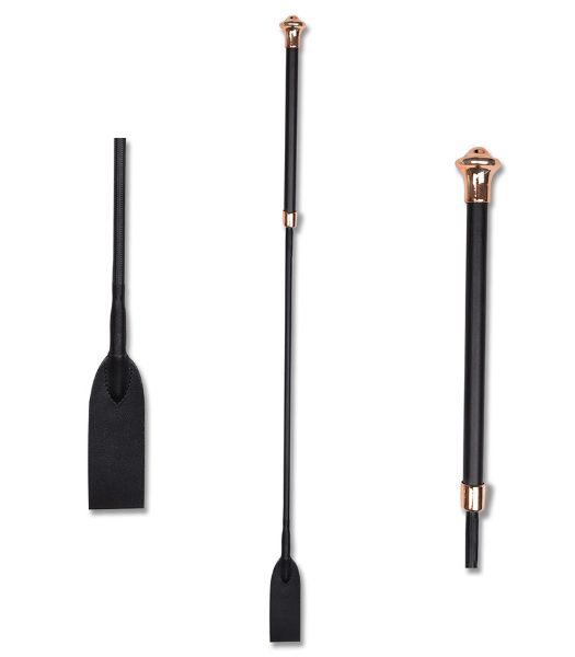 Picture of Noblesse Jumping Whip - Black/Rose Gold - 65cm