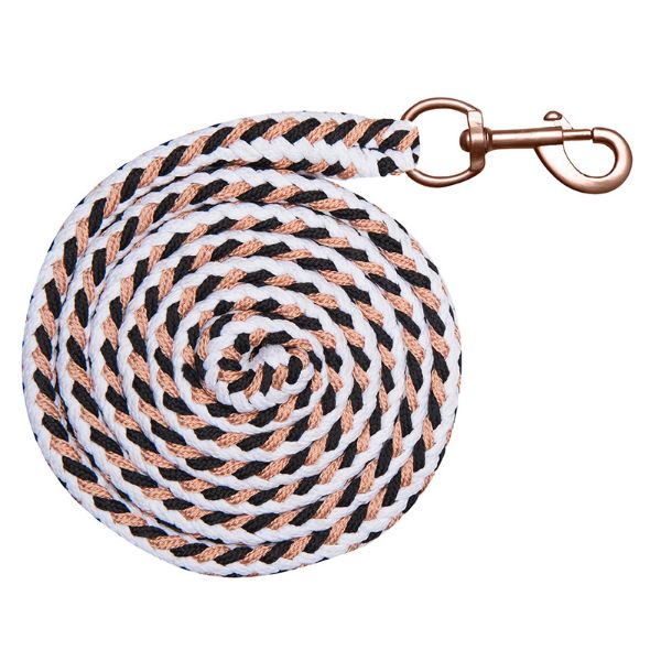 Picture of Shine Lead Rope - 2m - Black/White/Rosegold