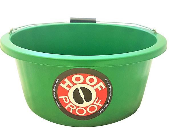 Picture of Hoof Proof Shallow Feed Bucket  - 15lt - Green