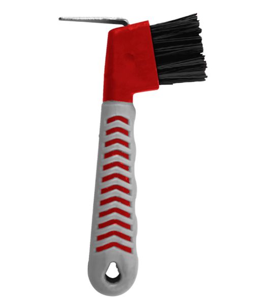 Picture of Grippy Hoof Pick Brush - Red/Grey