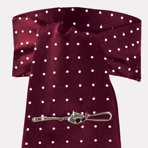 Picture of Riding Stock - Pin Spot Maroon/White