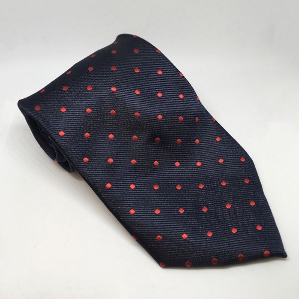 Picture of Polka Dot Show Tie - Junior - Navy/Red