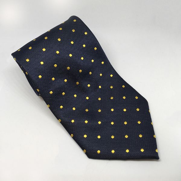 Picture of Polka Dot Show Tie - Adult - Navy/Gold