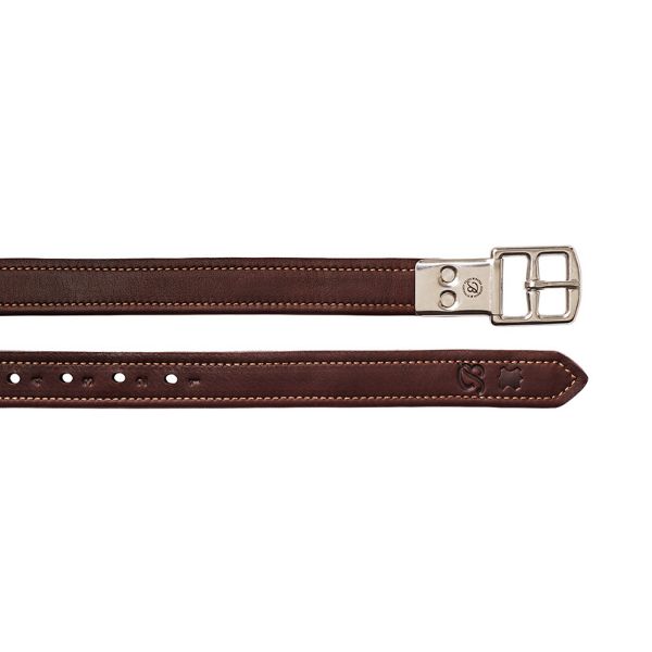 Picture of Bates Stirrup Leathers in Luxe Leather  - Havana Brown - 137 cm/54"