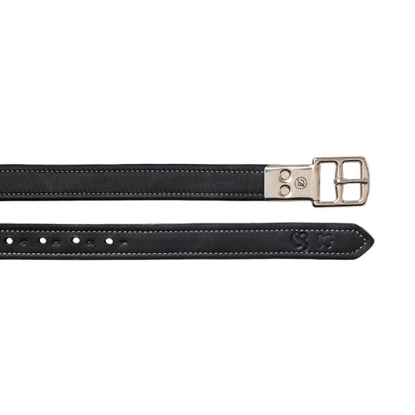 Picture of Bates Stirrup Leathers in Luxe Leather  - Classic Black - 110 cm/44"