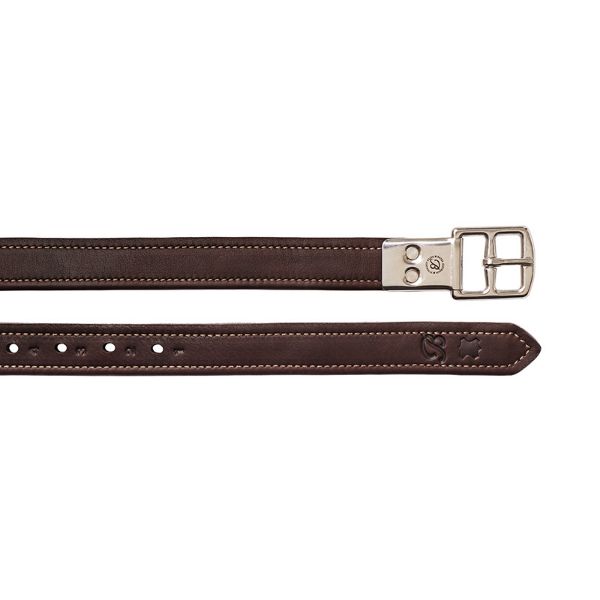 Picture of Bates Stirrup Leathers in Luxe Leather  - Classic Brown - 110 cm/44"