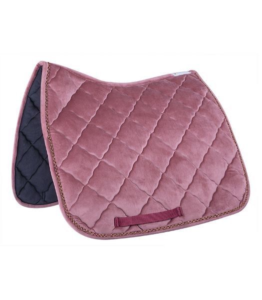 Picture of Velvet Saddle Pad - Dusky Pink - Dressage Full