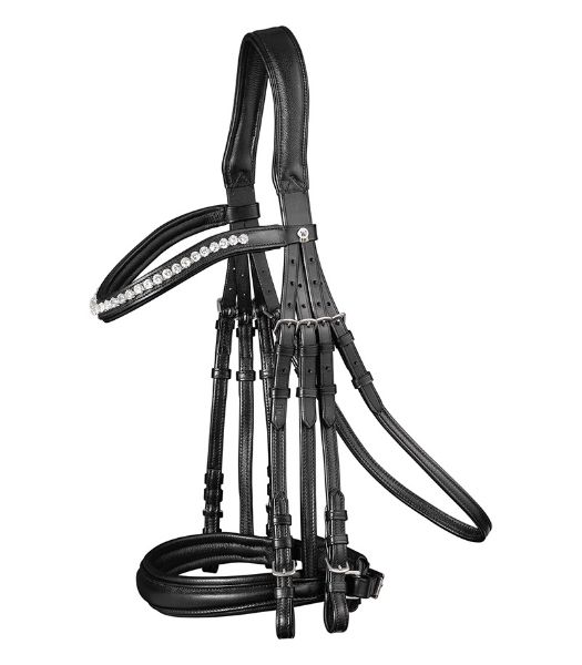 Picture of X-Line Supersoft Double Bridle Black Full