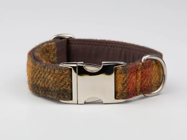Picture of Collared Creatures Harris Tweed Collar Autumnal Check - XLarge
