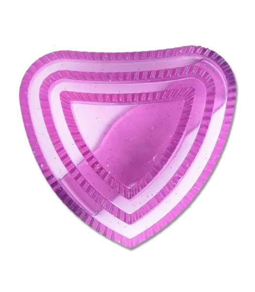 Picture of Lucky Unicorn Heart-Shaped Curry Comb - Glitter lilac