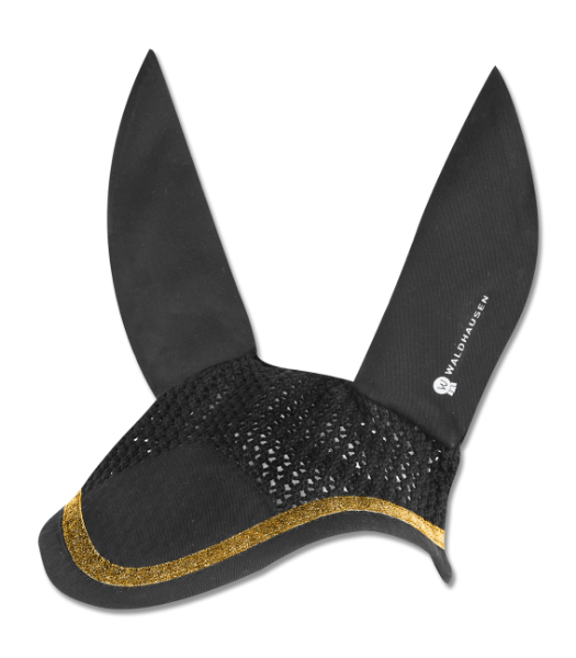 Picture of Competition Fly Veil - Black/Gold - Full